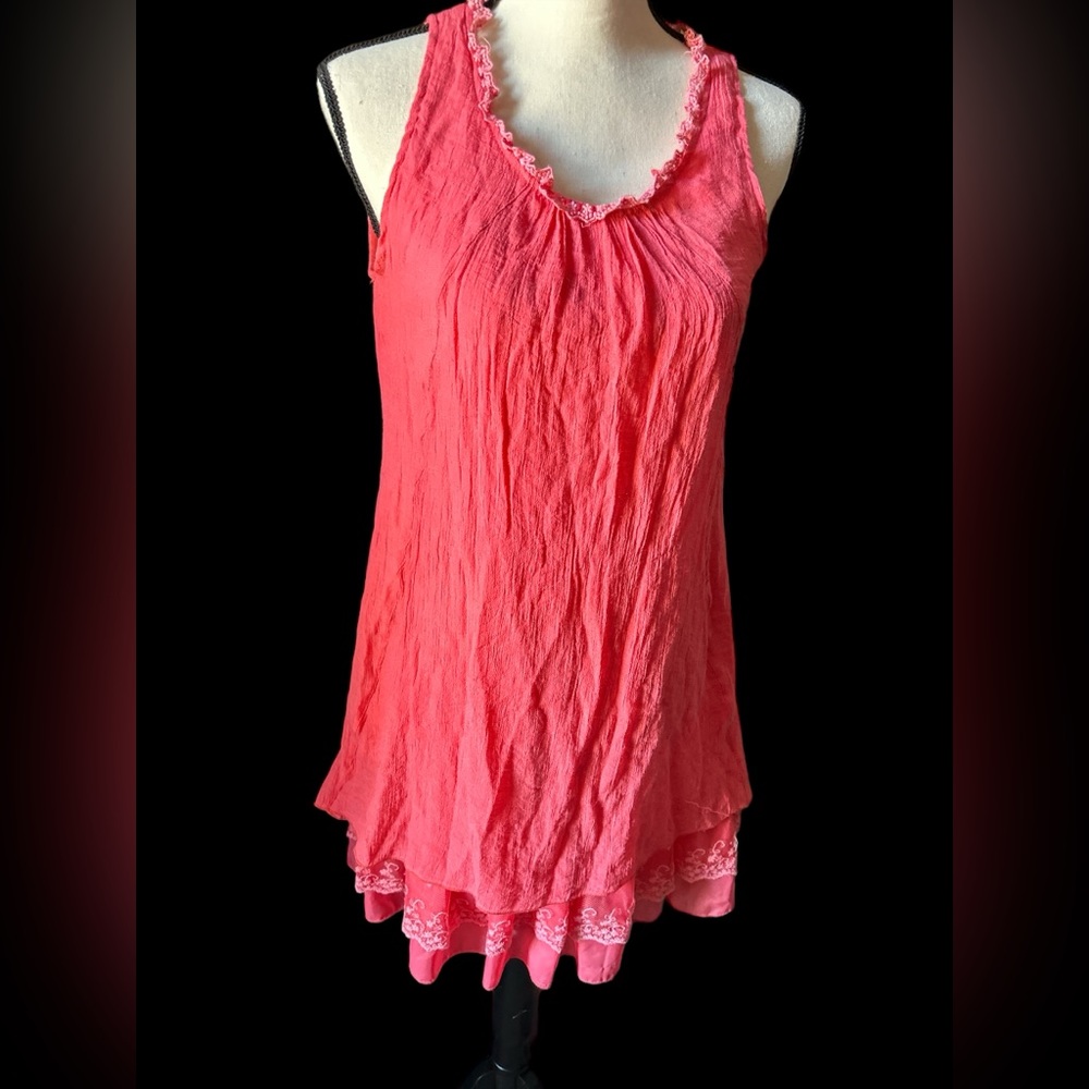 Boho mini dress or long cami